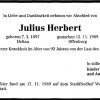 Herbert Julius 1897-1989 Todesanzeige